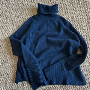 J. Crew Merino Wool Turtleneck Sweater Navy
